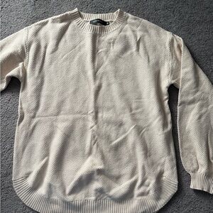 Women's Cream Crew Neck Sweater